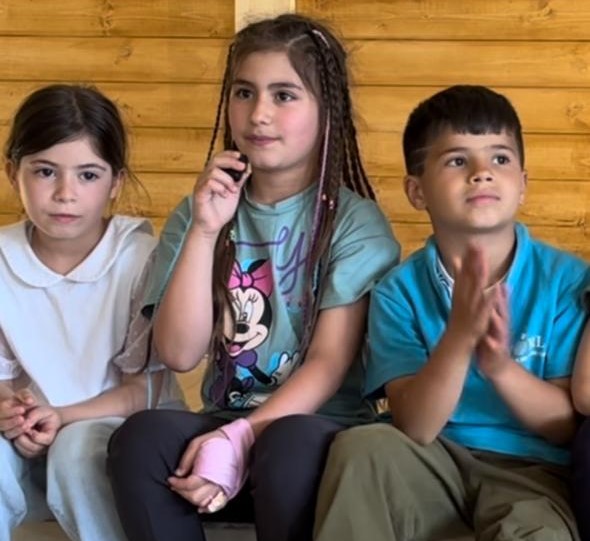 Three young children