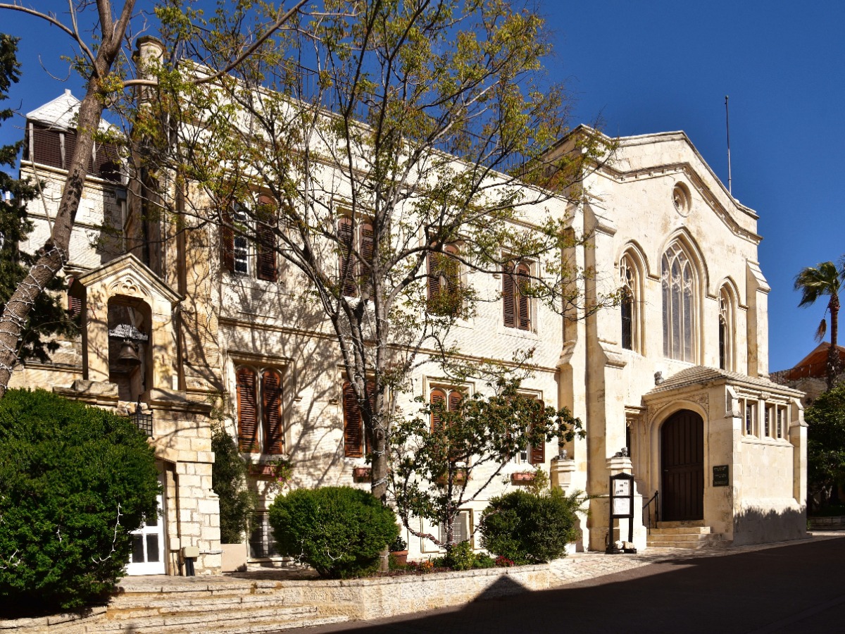 A church building in sunshine