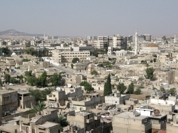 A cityscape with domes and minarets
