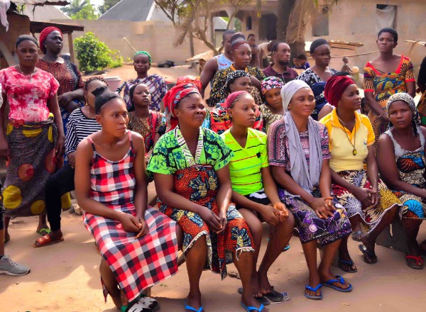 A group of women in an African village